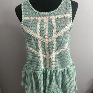 Free People Peplum Lace tank